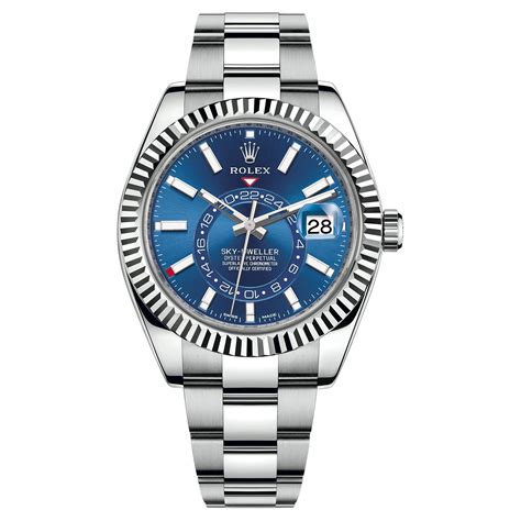 rolex sky dweller stahl blau